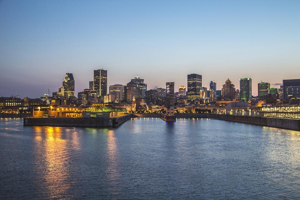 An aerial view of Montreal, available to see after moving home to Montreal.