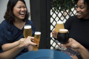 Group of friends enjoying drinks