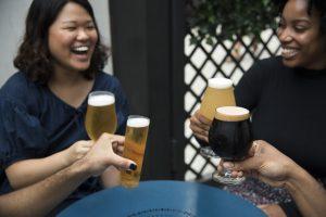 Group of friends enjoying drinks